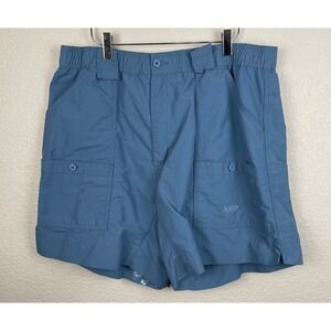 AFTCO Cargo Shorts Mens Size 40 Blue 6 Inch Inseam Outdoor Nylon Fishing Hiking